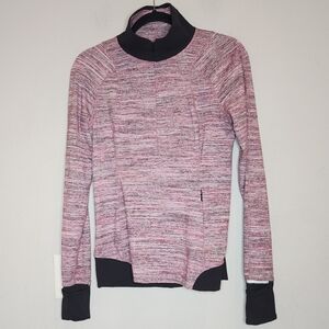 Lululemon Runderful 1/2 Zip Space Dye Camo Berry Rumble Multi Black Size 8